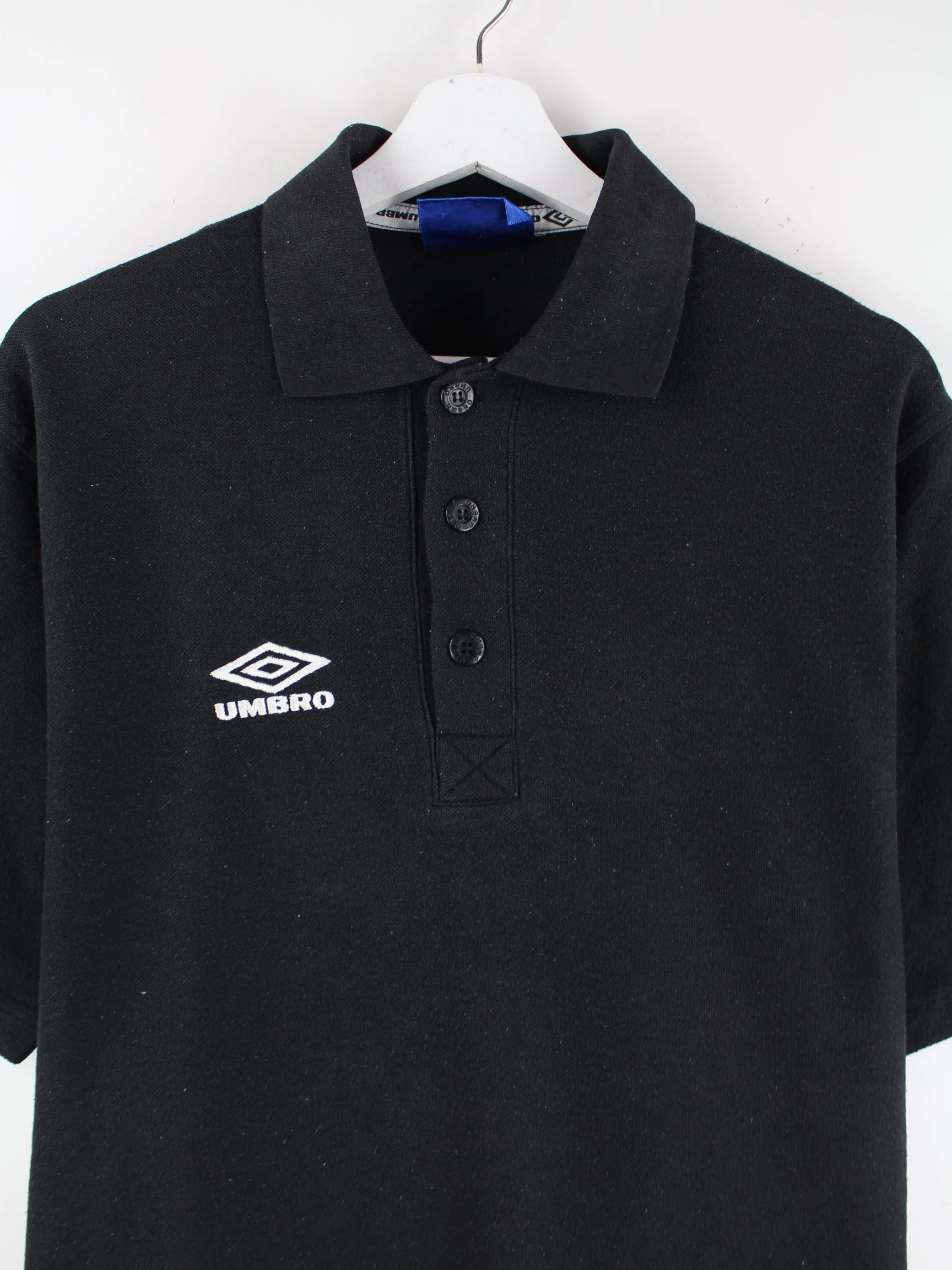 Umbro 90s Vintage Basic Polo Schwarz S
