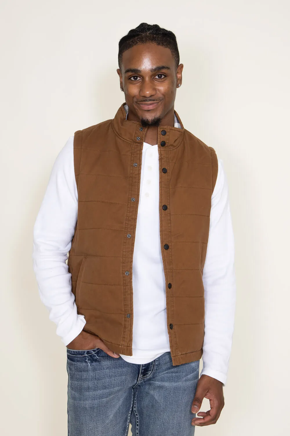 Union Canyon Vest for Men in Tan Brown | H37033D-249H SASQUATCH