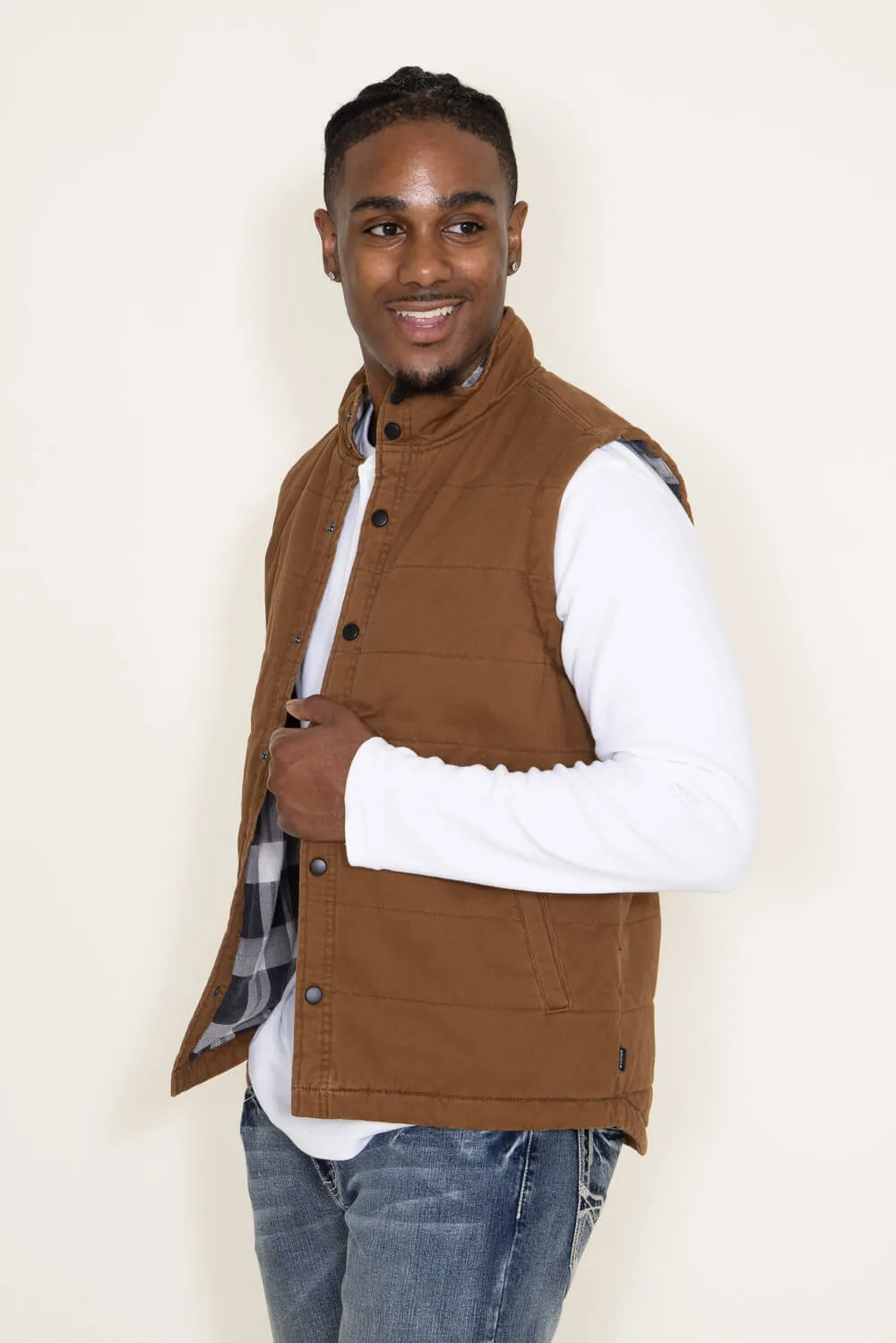 Union Canyon Vest for Men in Tan Brown | H37033D-249H SASQUATCH