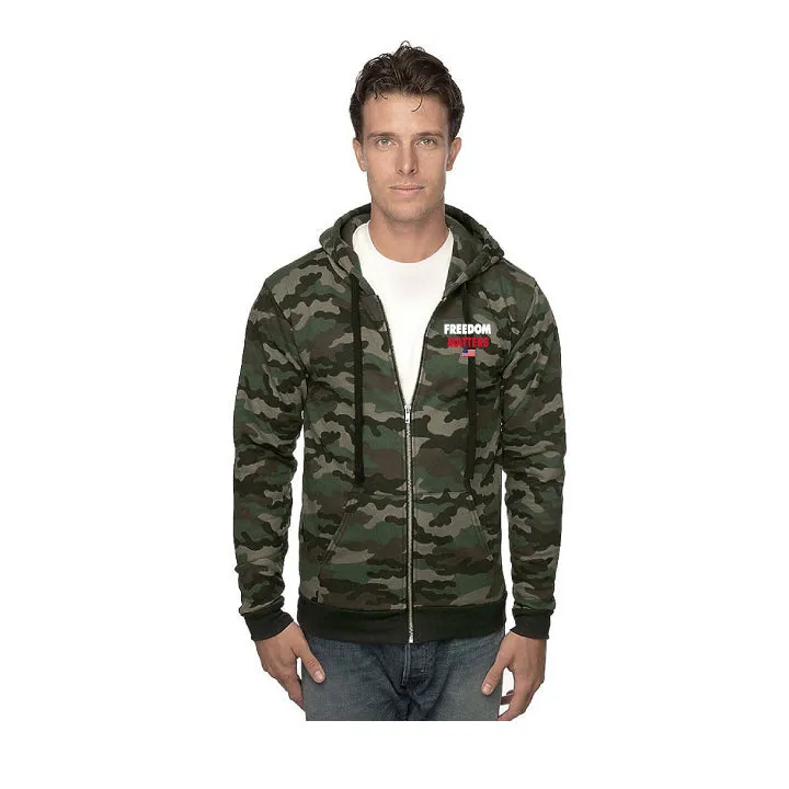 Unisex Freedom Matters Full Zip Camo Hoodie