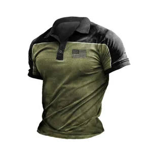 USA FALG GRAPHIC POLO SHIRT