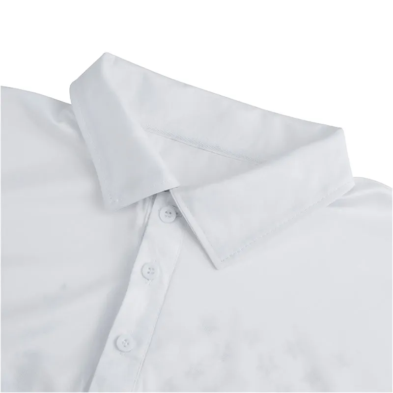 USA FLAG CROSS 1/4 BUTTON POLO SHIRT
