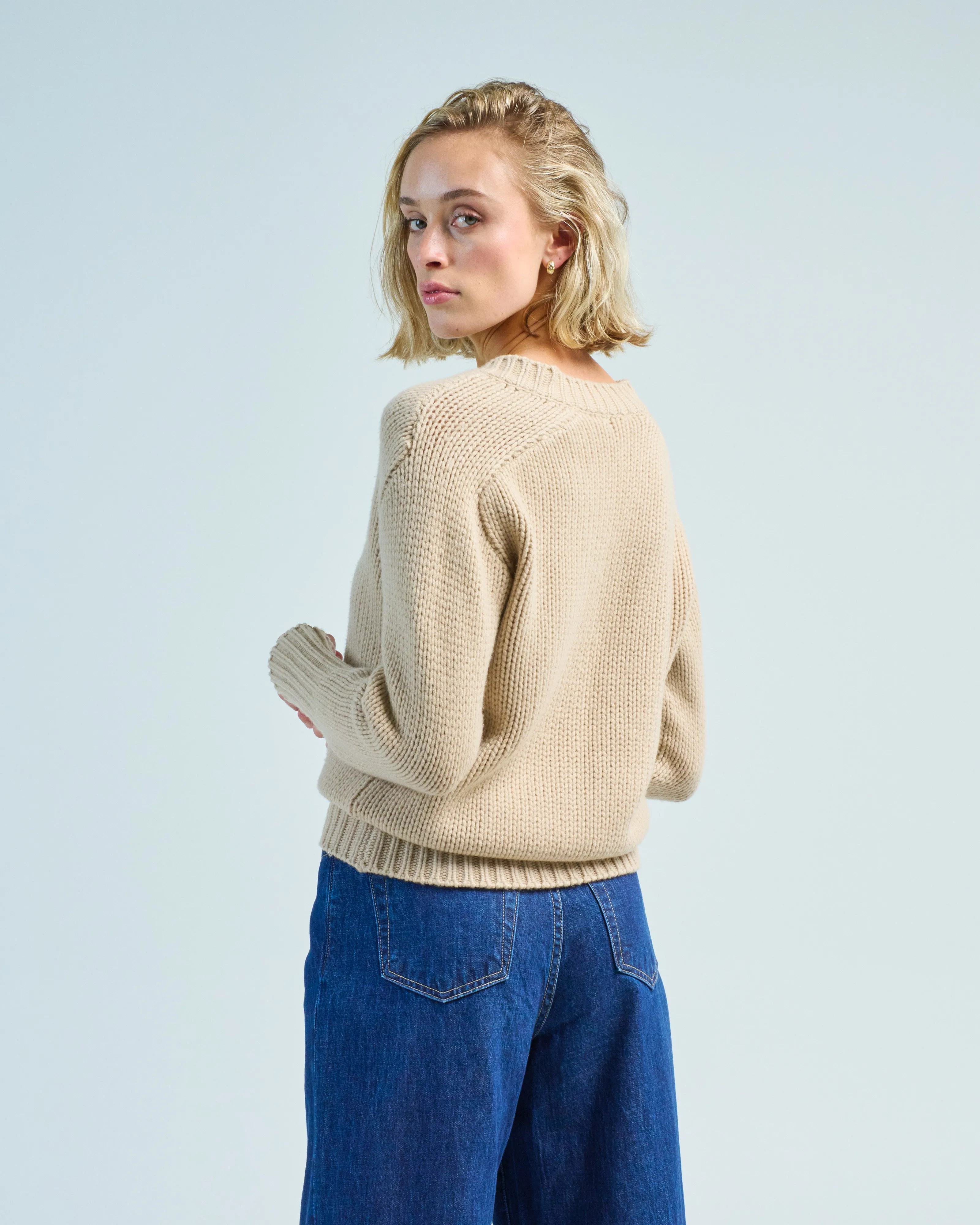 v neck cashmere sweater