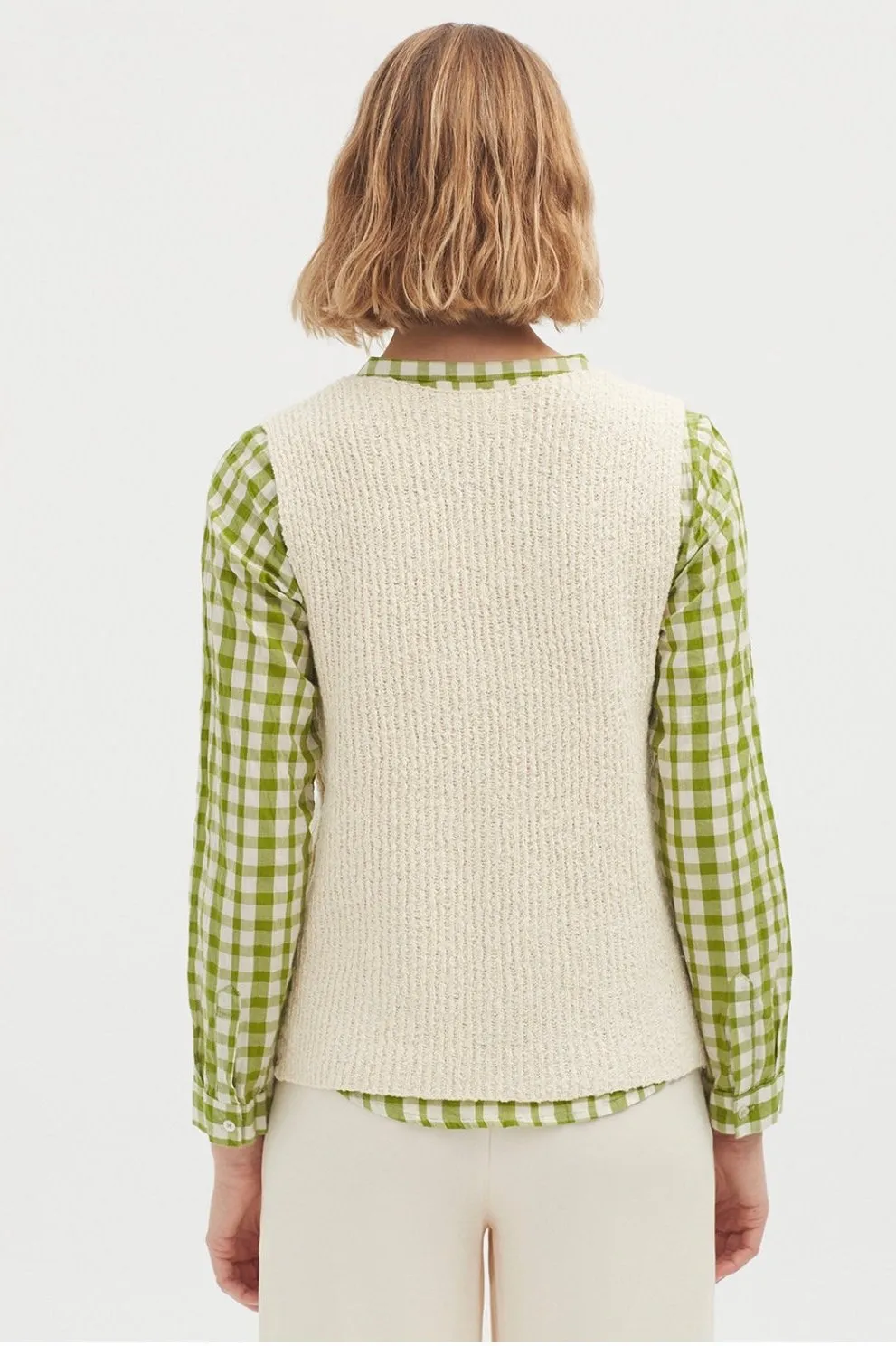 V-neck Vest Cream