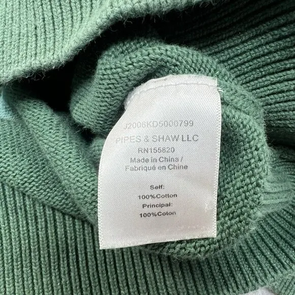 Veronica Beard Sweater Green Tie Dye Small Knit Pullover Crewneck Boho Hippie