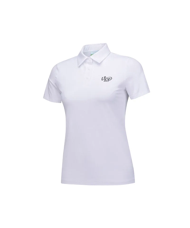 Vice Golf Atelier Women's Standard Fit Polo T-Shirt - White