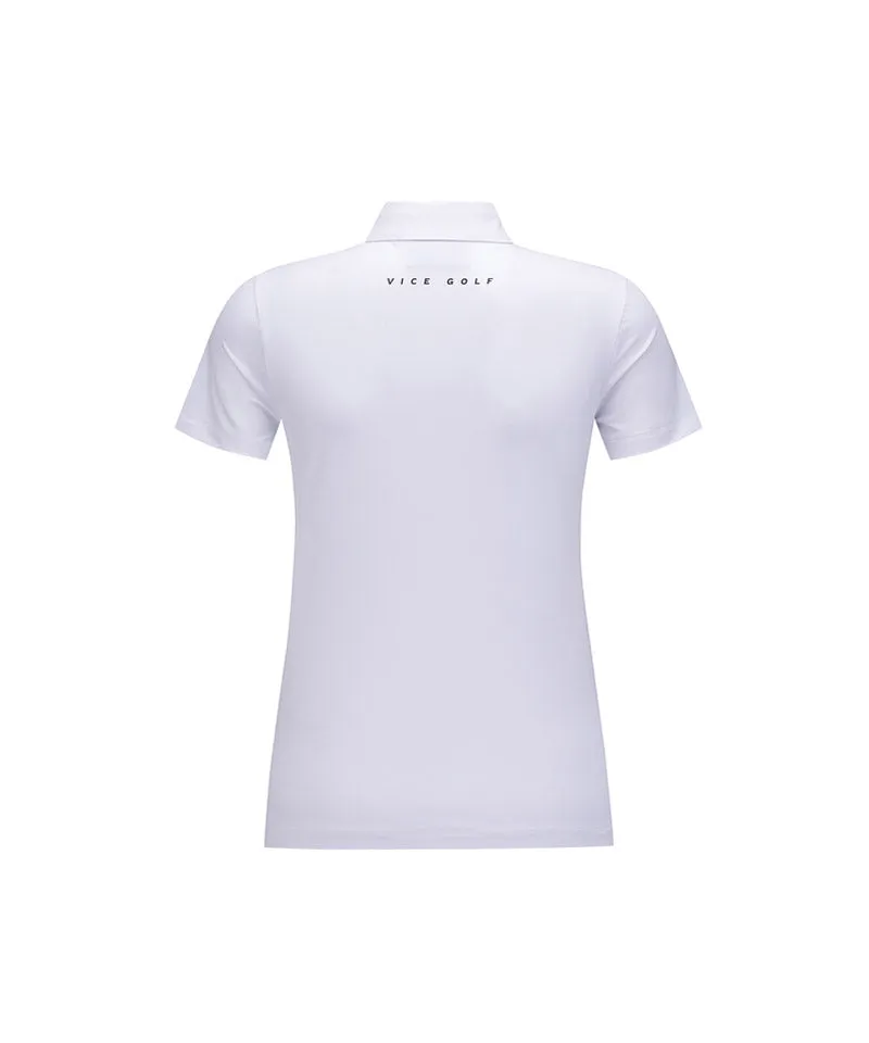 Vice Golf Atelier Women's Standard Fit Polo T-Shirt - White