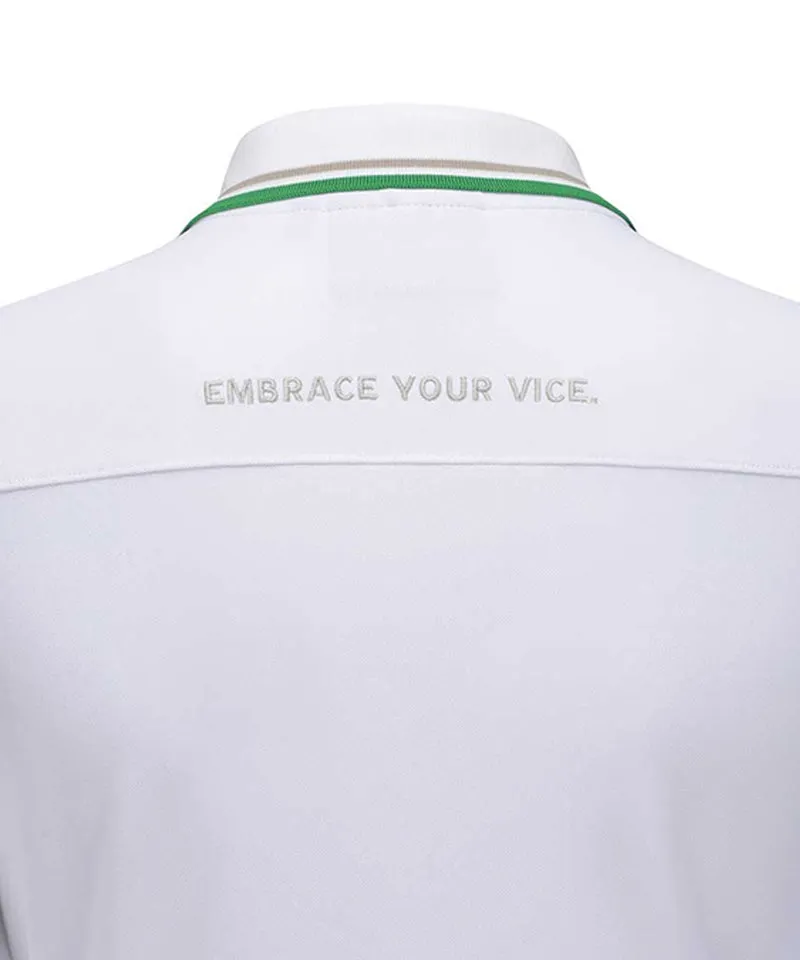 Vice Golf Atelier Women's Tipping Point Collared Long Sleeve T-Shirt - White