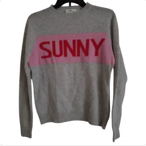 Vineyard Vines wool cashmere blend light grey pink red sweater size XS