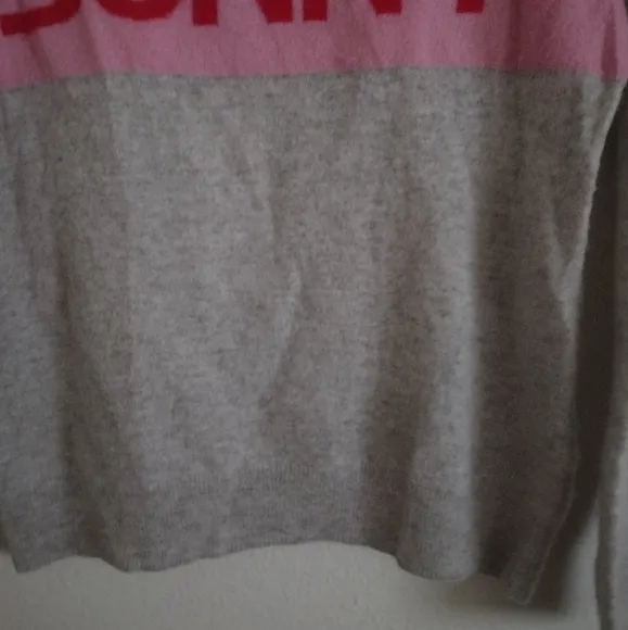 Vineyard Vines wool cashmere blend light grey pink red sweater size XS