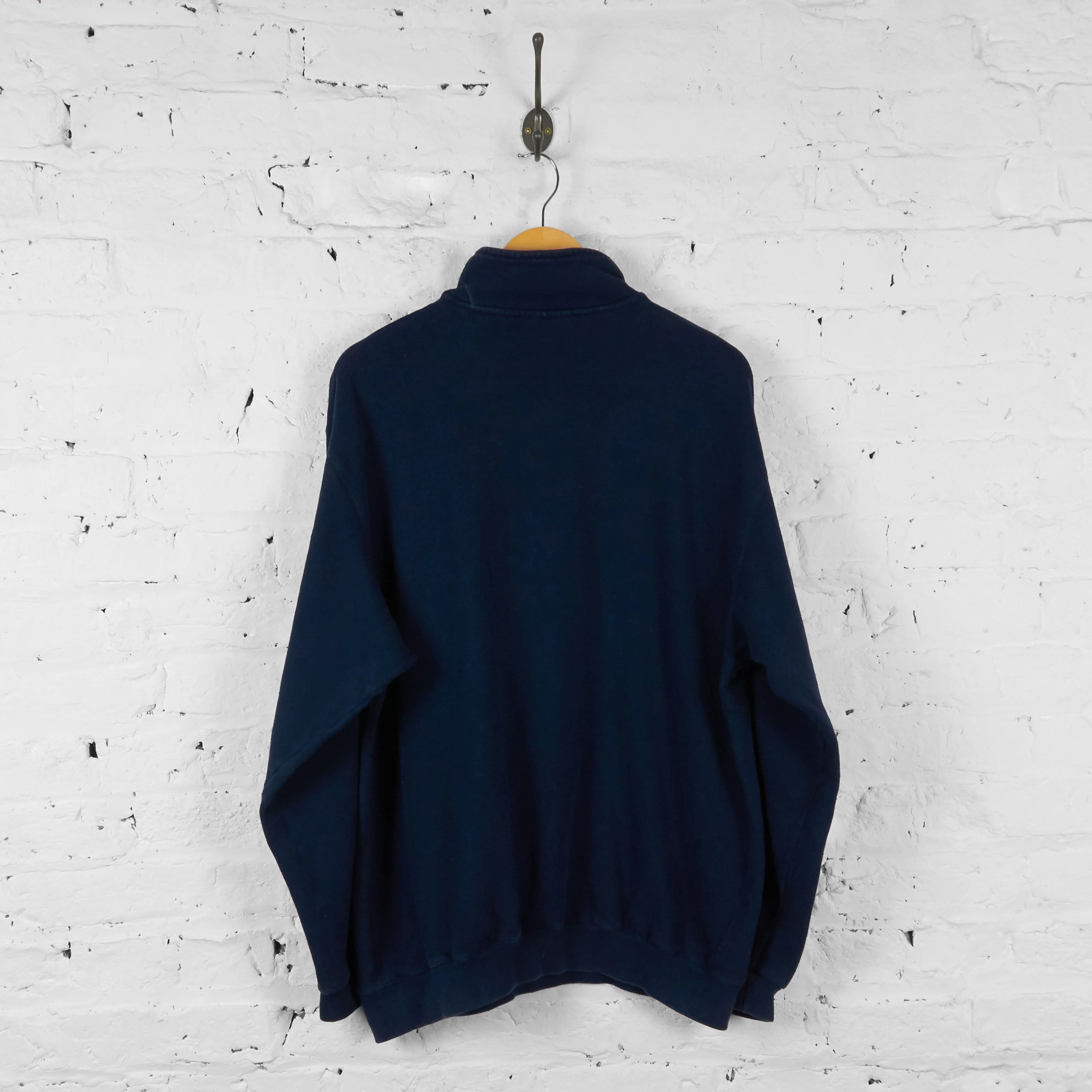 Vintage Champion 1/4 Zip Sweatshirt - Navy - XL