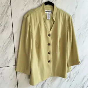 Vintage Dana Kay Flat Collarless Button Blazer SZ 18W