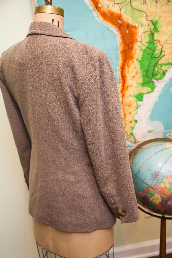 Vintage Guy Laroche Wool Blazer // Womens Suit Jacket // Size L - XL