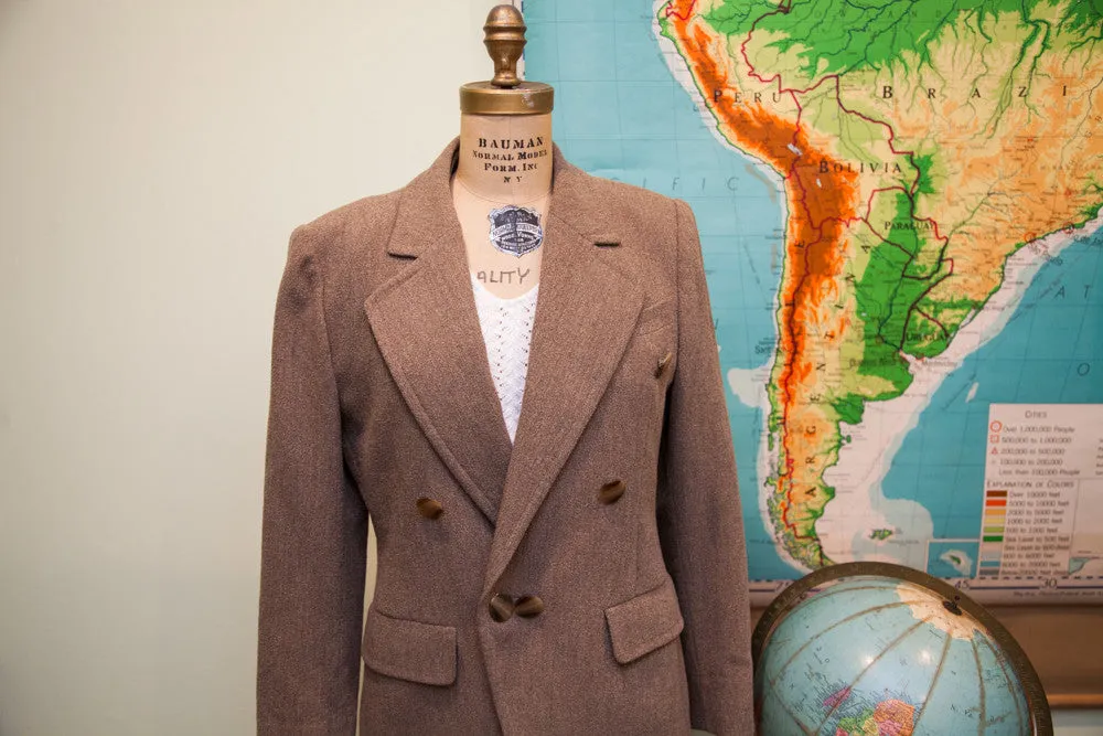 Vintage Guy Laroche Wool Blazer // Womens Suit Jacket // Size L - XL