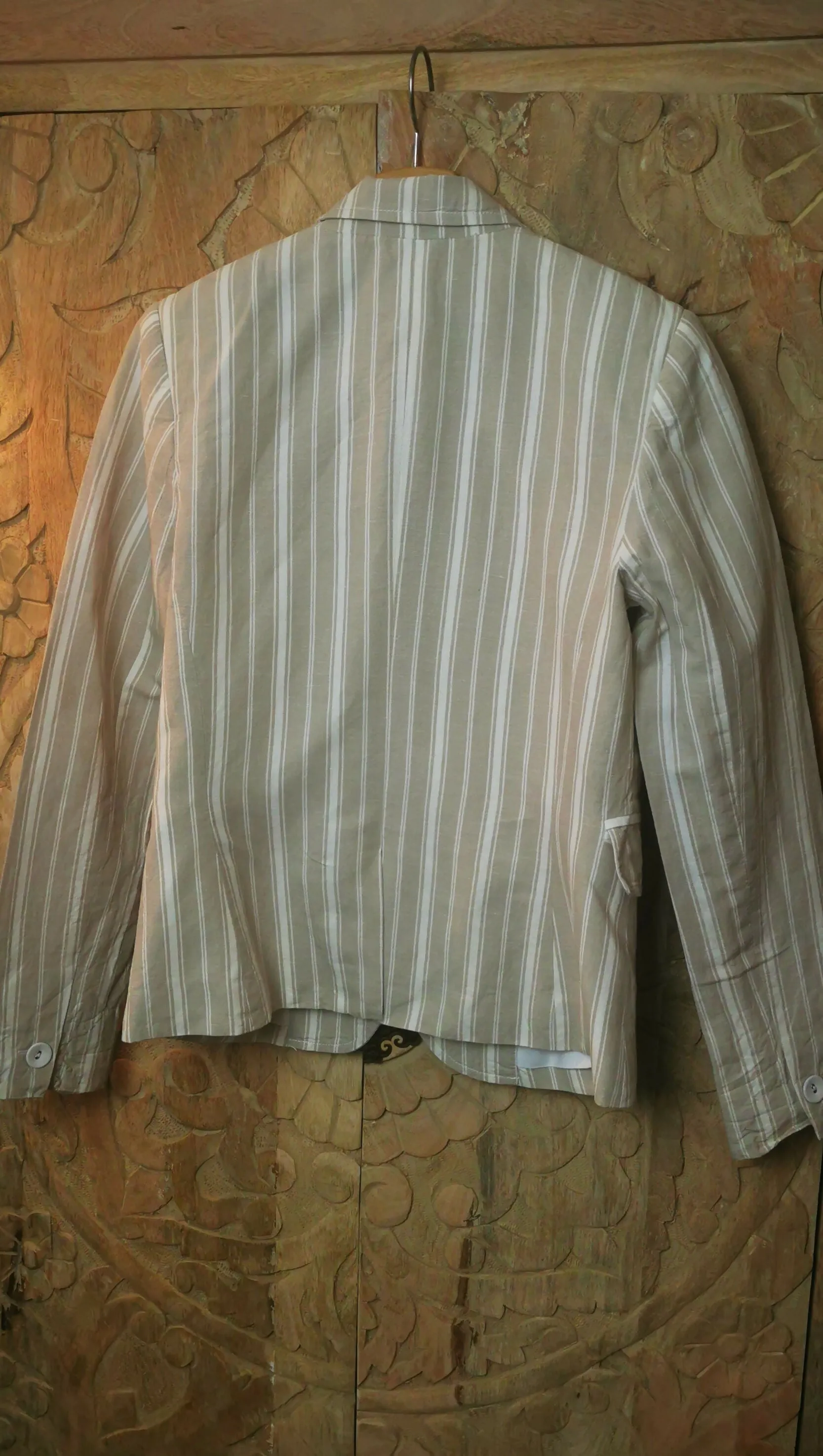 Vintage Linen Cotton Blazer - M