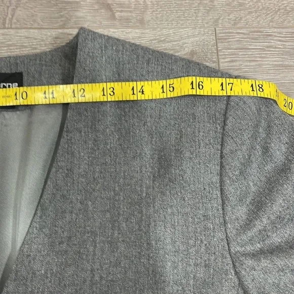 Vintage Liz Claiborne Collection Wool Single Button Gray Blazer Suit Jacket 10
