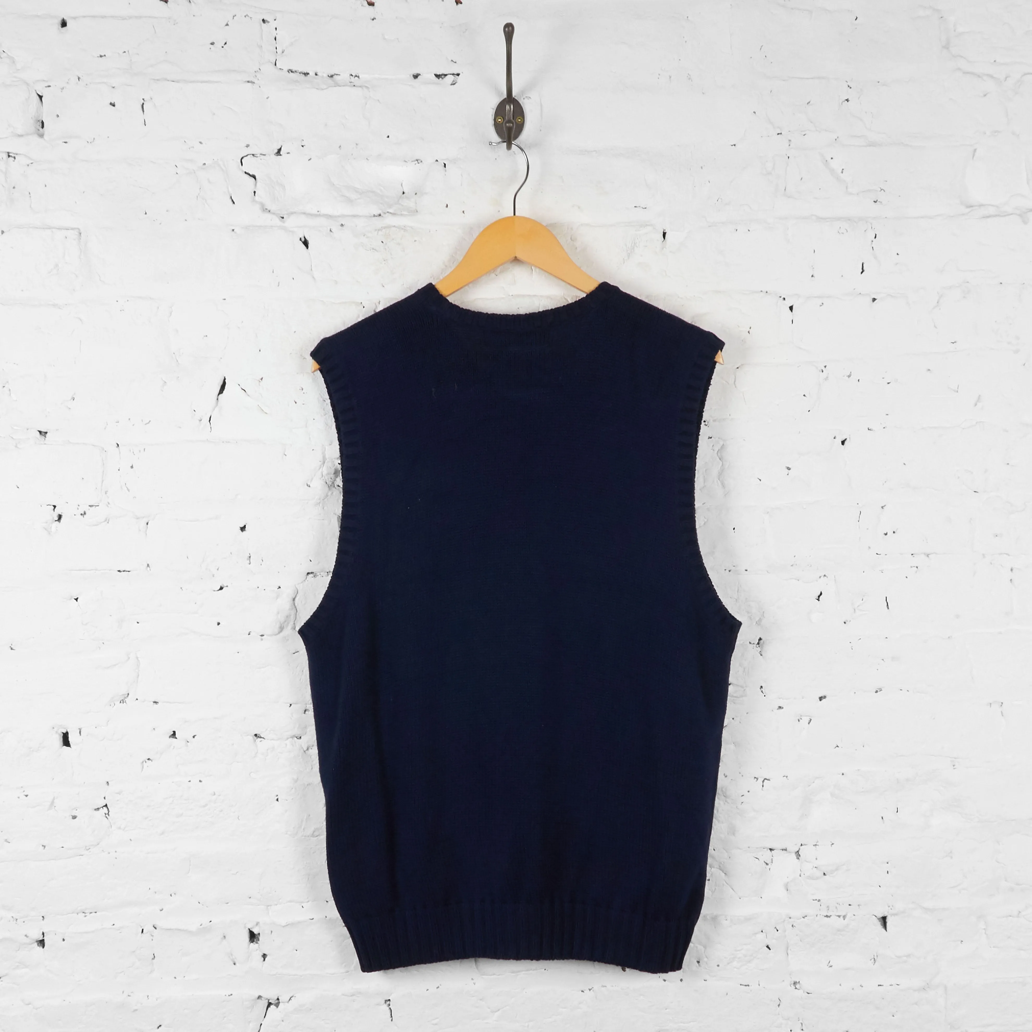 Vintage Ralph Lauren Knitted Vest - Navy - L