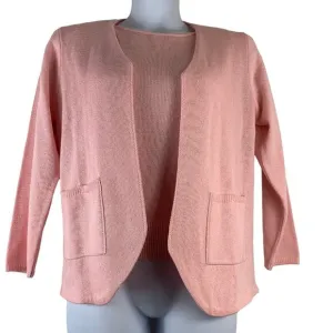 Vintage Sweater Shirt Set Size Petite 14 Laura Petites By Alyzia Light Pink