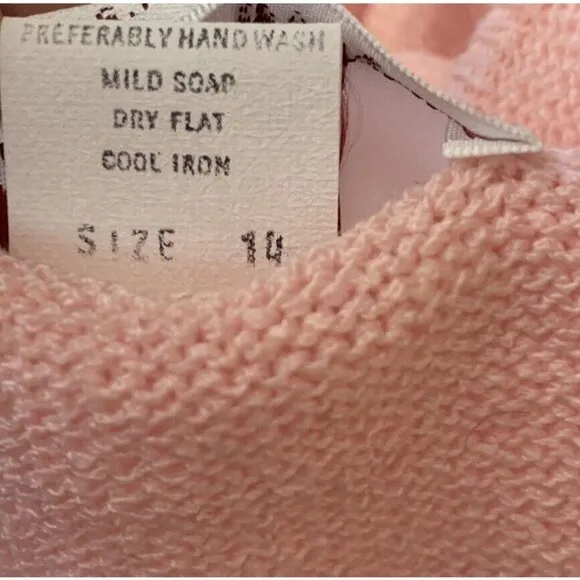 Vintage Sweater Shirt Set Size Petite 14 Laura Petites By Alyzia Light Pink