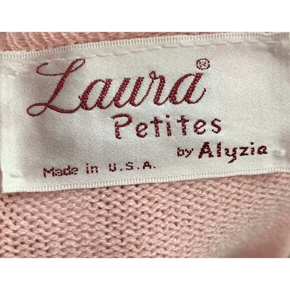 Vintage Sweater Shirt Set Size Petite 14 Laura Petites By Alyzia Light Pink