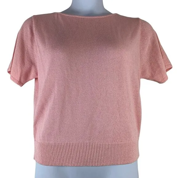 Vintage Sweater Shirt Set Size Petite 14 Laura Petites By Alyzia Light Pink
