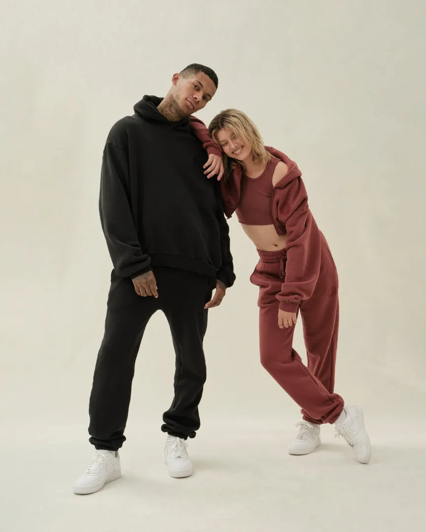Vitals Cropped Zip in Brick Red