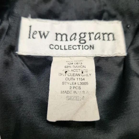 VTG 80s women's Lew Magram black/white tuxedo Blazer Elegant Luxury SZ 4 US