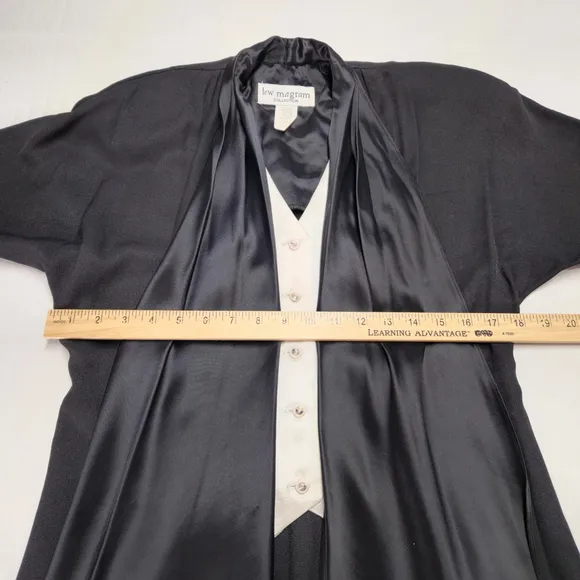 VTG 80s women's Lew Magram black/white tuxedo Blazer Elegant Luxury SZ 4 US