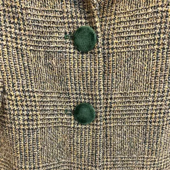 VTG Charter Club Petites Equestrian Velvet Wool Blazer Skirt Suit Set 8P Jacket
