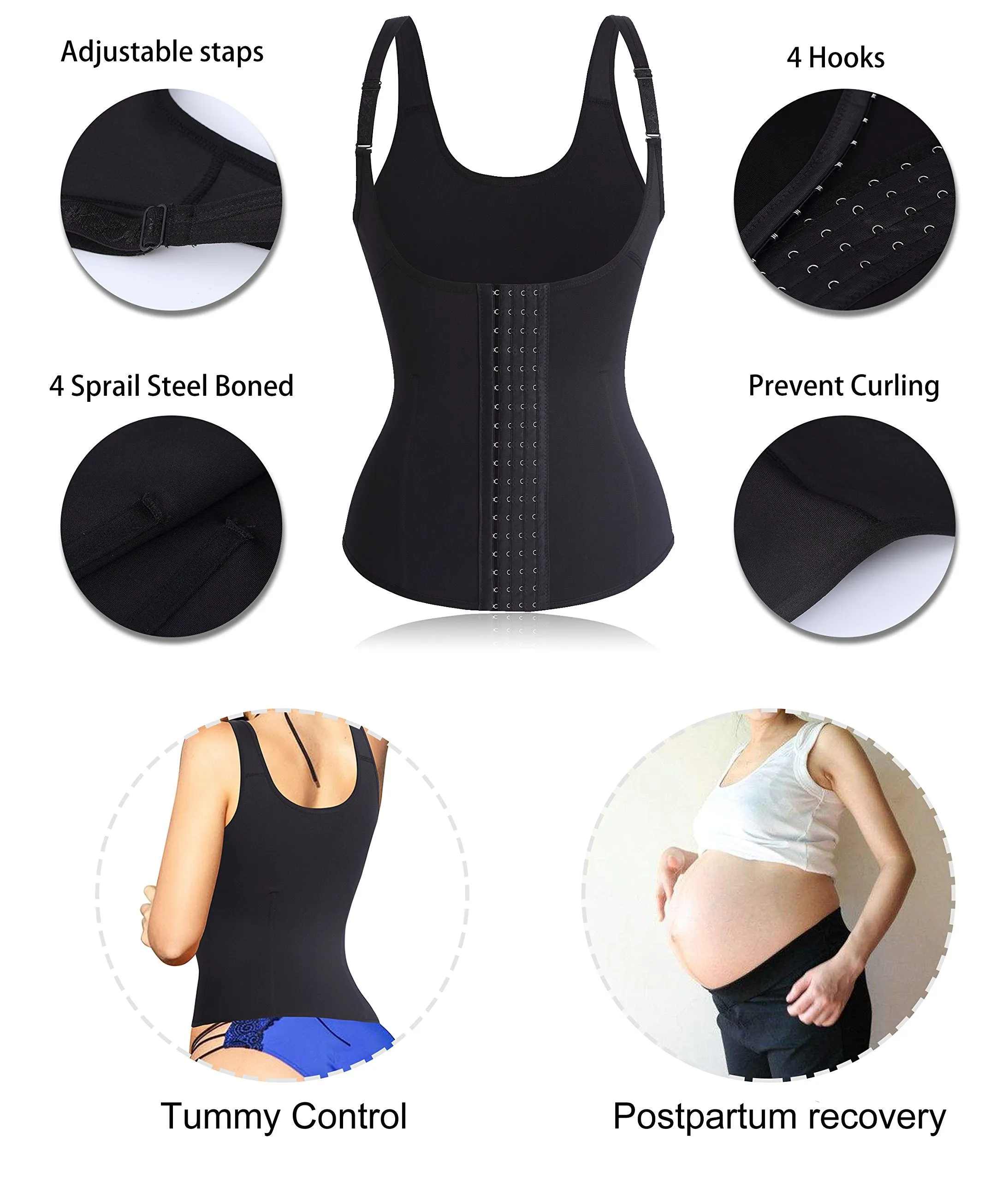 Waist Trainer Corset Vest for Weight Loss Sport Body Shaper