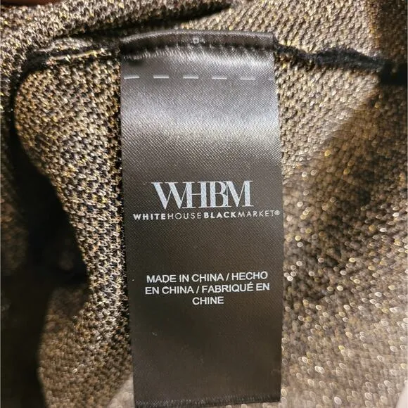 WHBM Sleeveless Metallic Jacquard Sweater Size XL