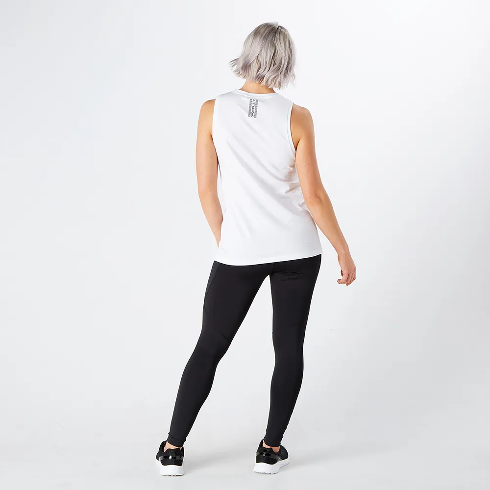 White Athletic Box Tank