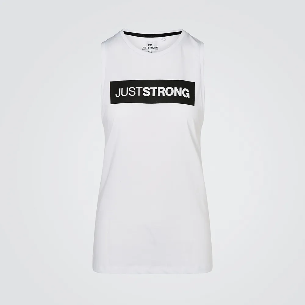 White Athletic Box Tank