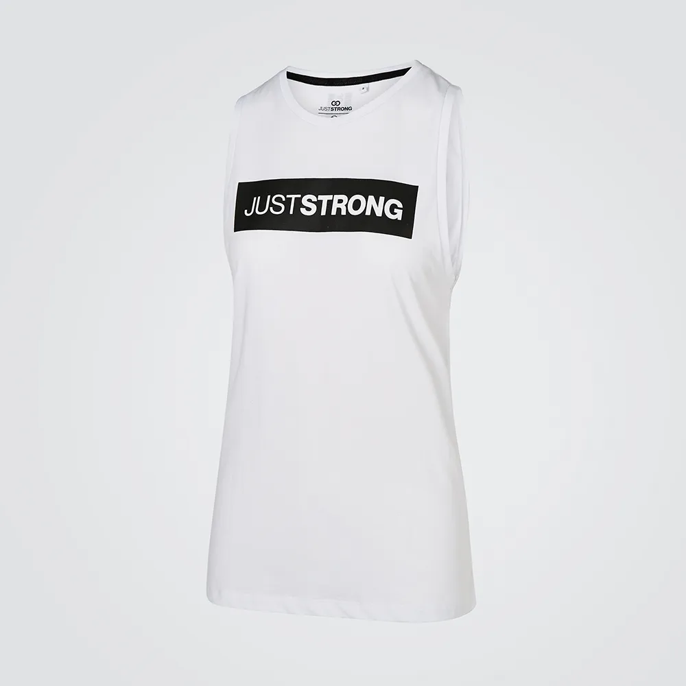 White Athletic Box Tank