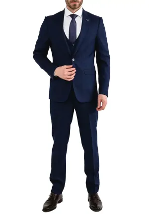 White Label Men's Mix & Match Suit Birdseye Navy