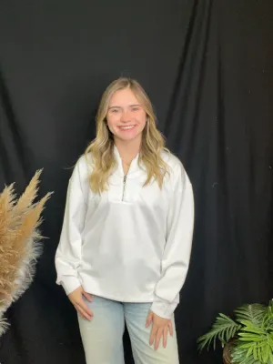 White Luxeknit Sweatshirt