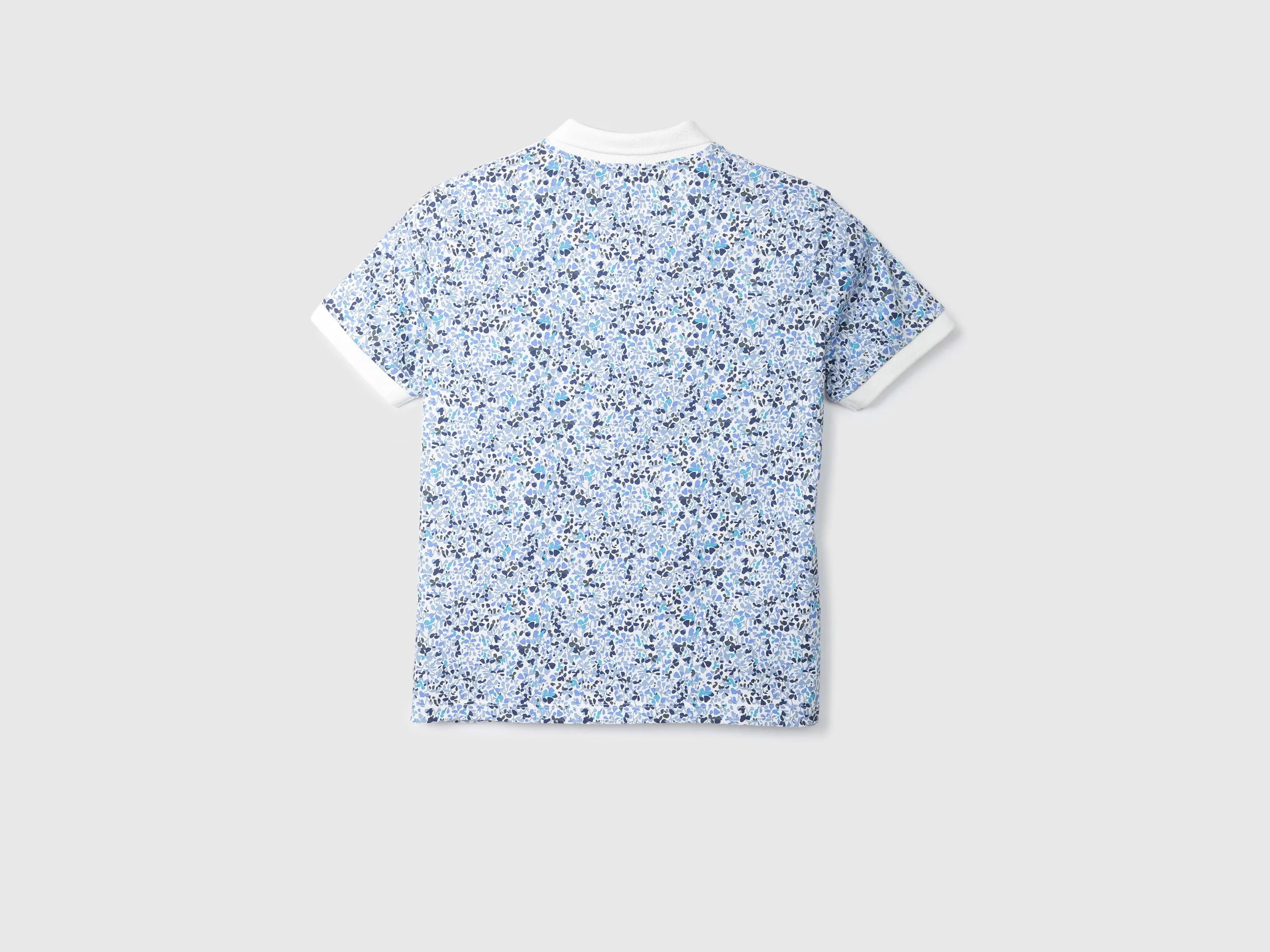 White Printed Polo T-Shirt