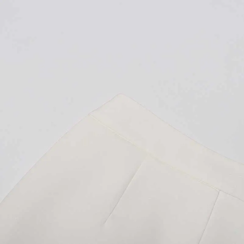 White Rose-applique Blazer Pants Suit Wedding Suit