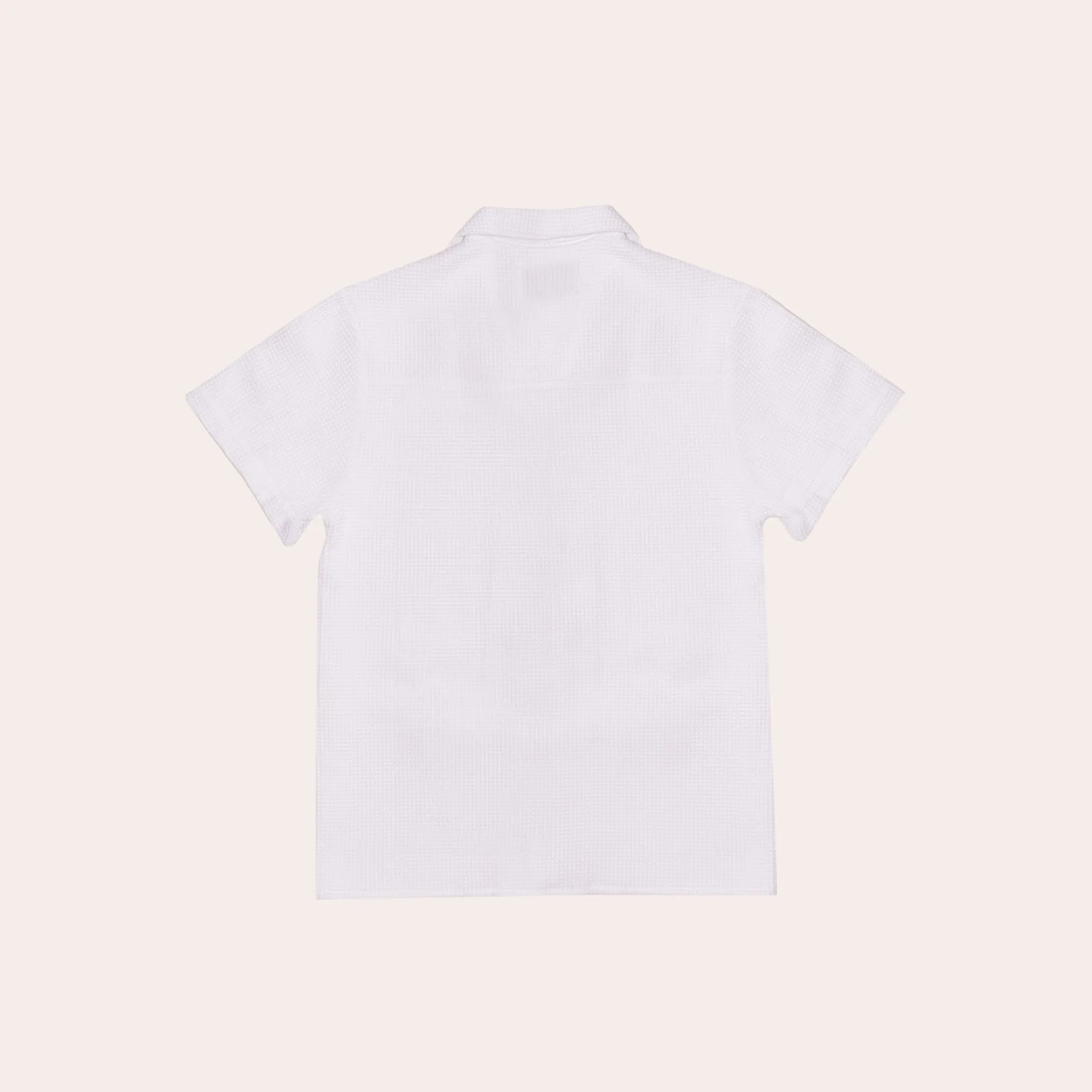White Waffle Polo