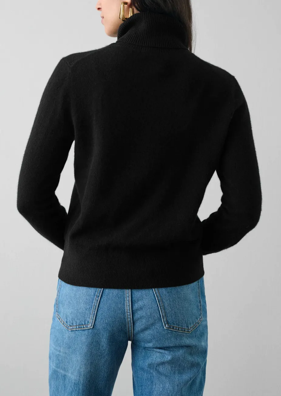 WHITE   WARREN CASHMERE ESSENTIAL TURTLENECK