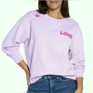 WILDFOX | NWT Women’s Graphic Crewneck Sweater Dogs Love Me