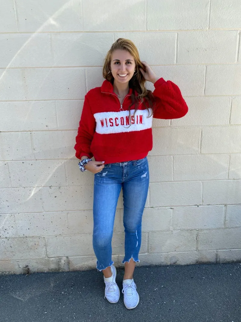 Wisconsin Teddy Quarter Zip