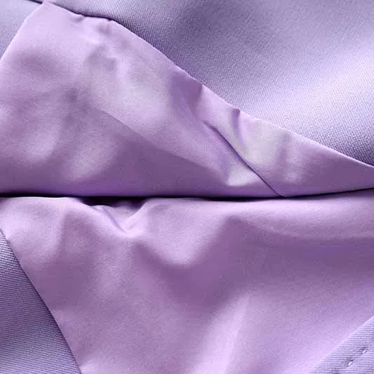 Women Lavender Pantsuit Fitted Blazer   Mid-High Rise Trousers Pantsuit Suit Office Wear