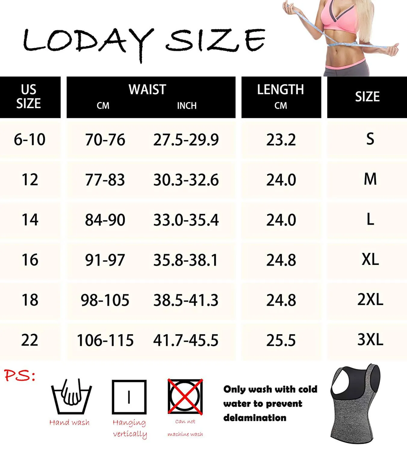 Women Neoprene Sauna Sweat Vest for Weight Loss Gym Workout Body Shaper