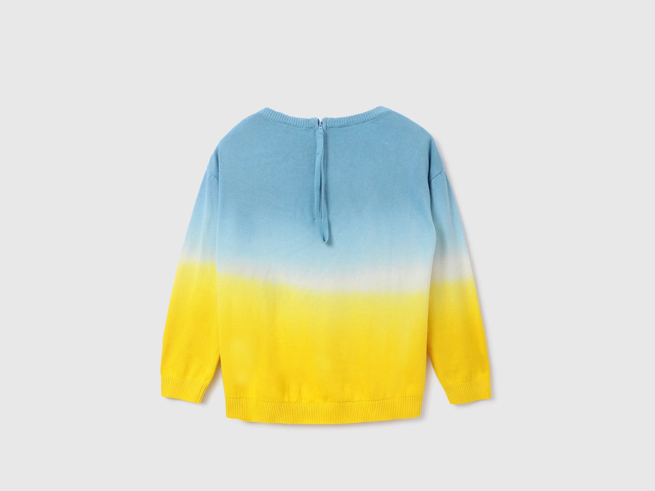 Women Ombre Round Neck Sweatshirt