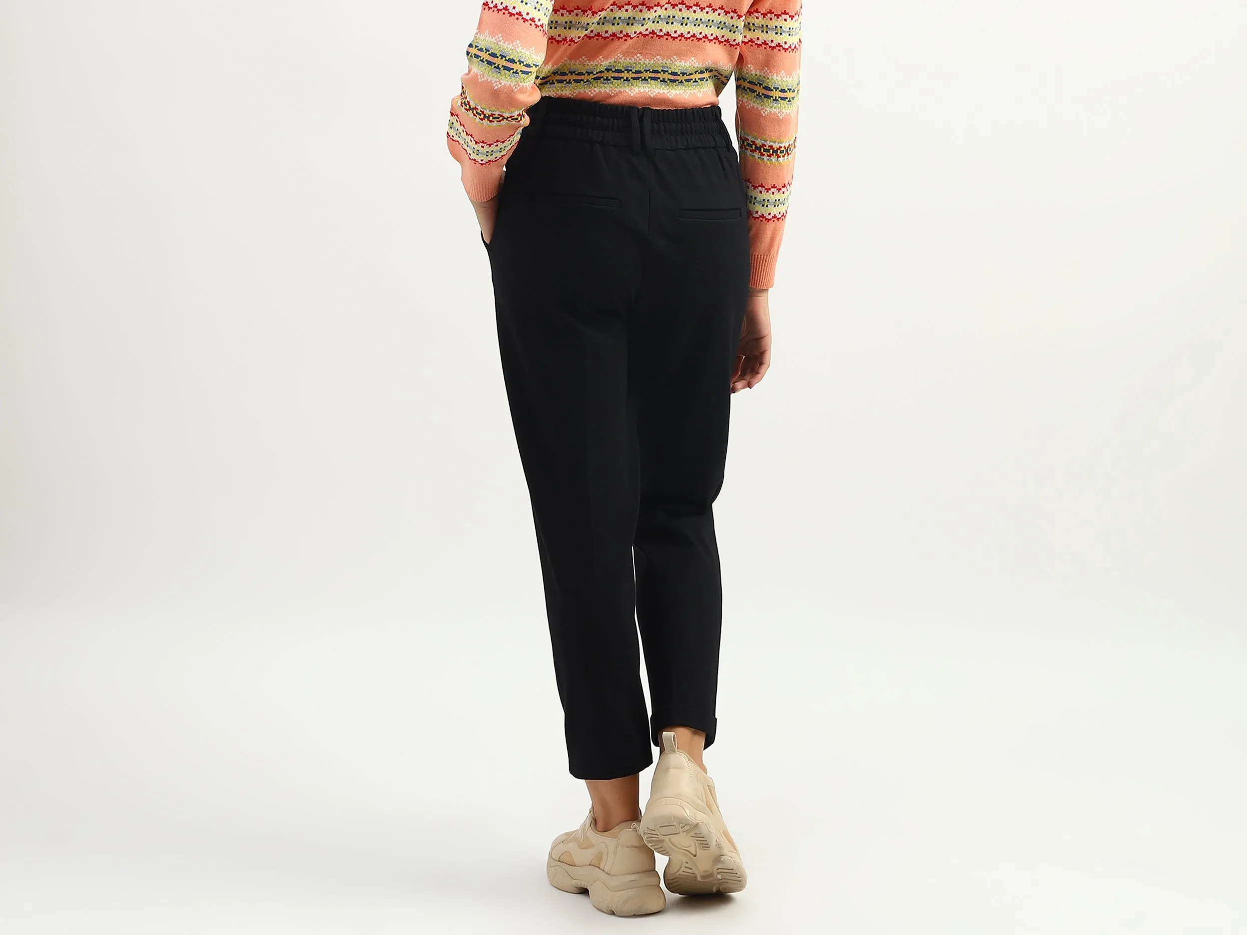Women Solid Regular Fit Trousers
