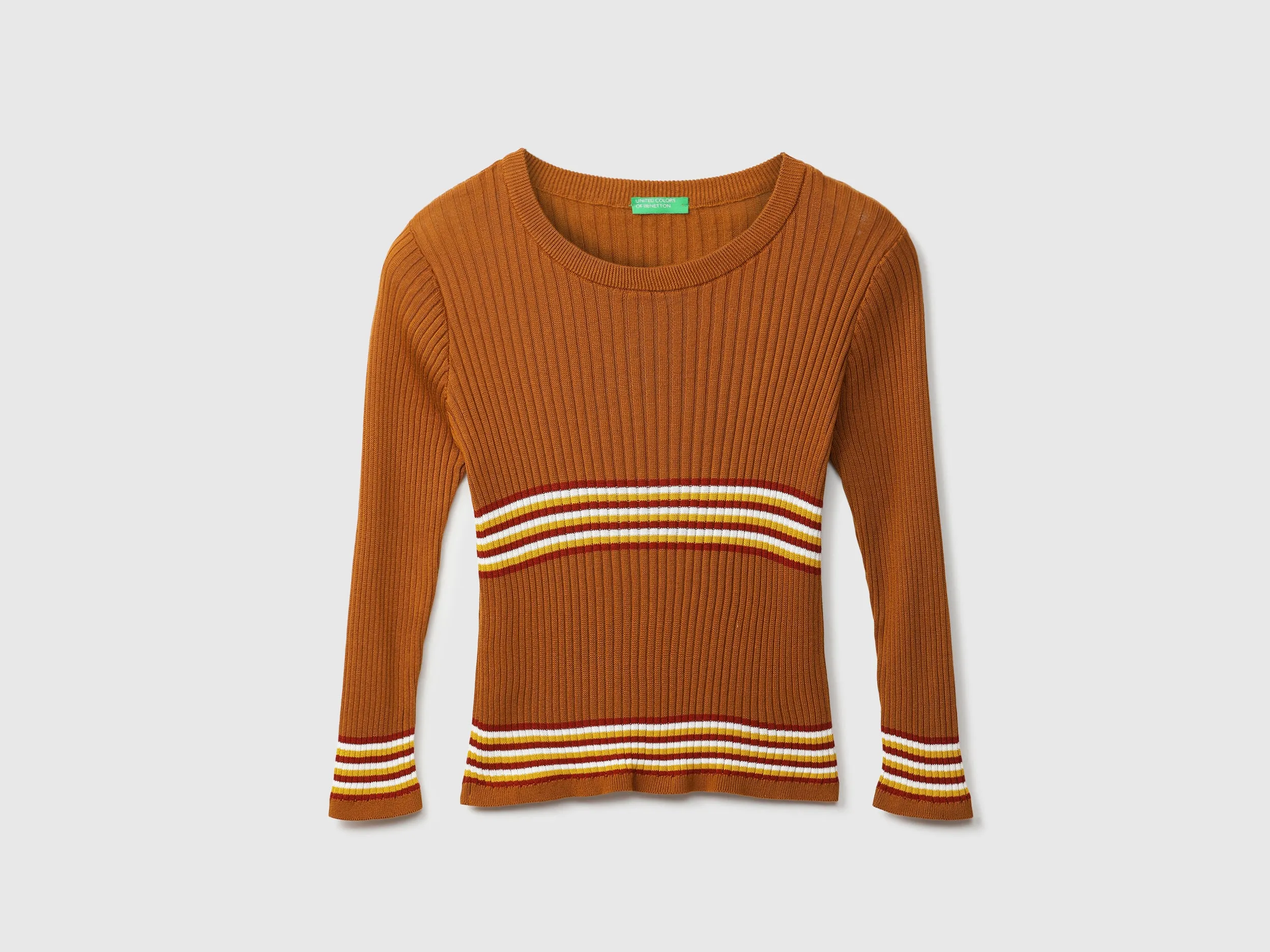 Women Striped Round Neck Sweater