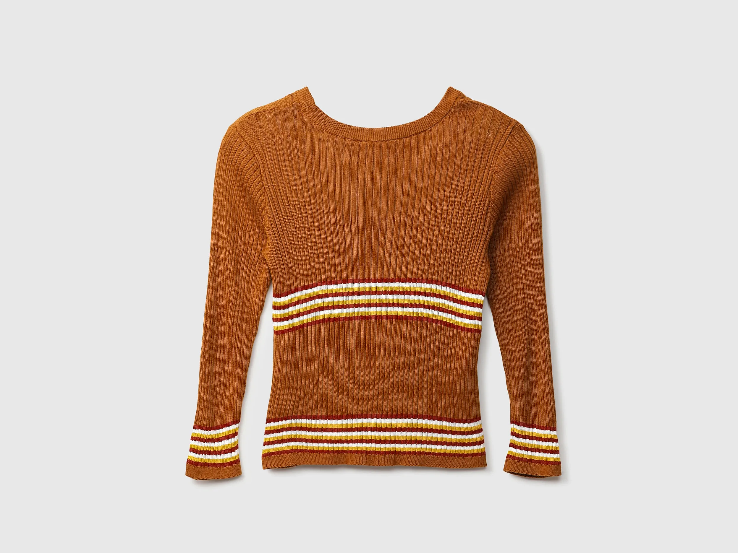 Women Striped Round Neck Sweater