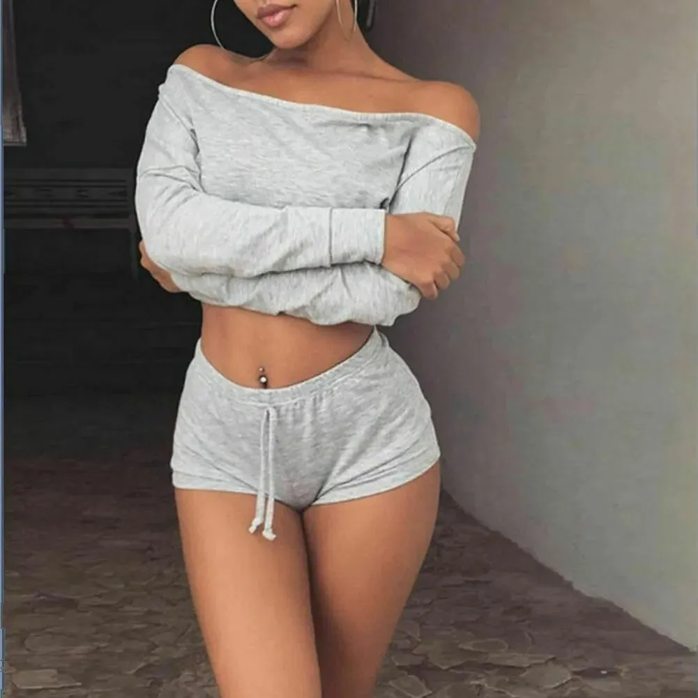 Women's 2Pcs Sport Gym Vest Tops Sports short Outfit