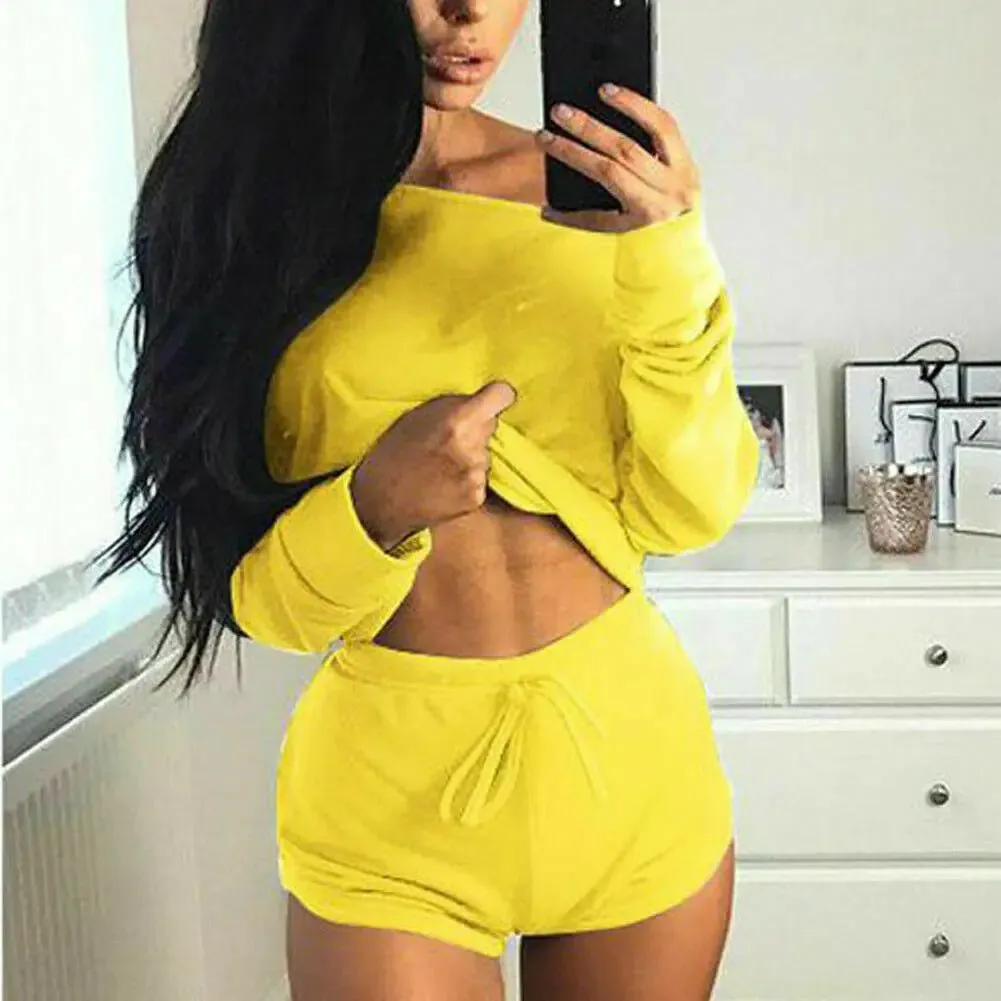 Women's 2Pcs Sport Gym Vest Tops Sports short Outfit